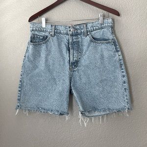 Revice High Rise Cut Off Shorts Button Fly Acid Wash Mom Size 31